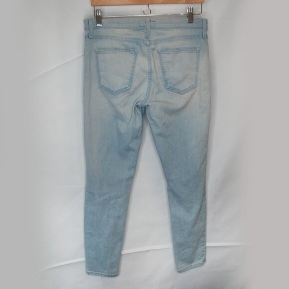 Current Elliott The Stiletto Jeans Womens 29 Light Blue Distressed Skinny UU01X - Picture 3 of 7